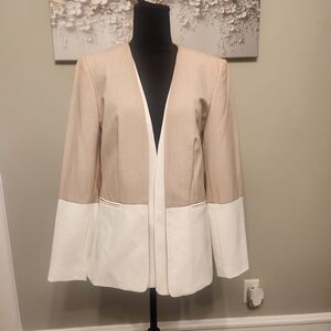 Zac & Rachel Women's Tan and White Blazer